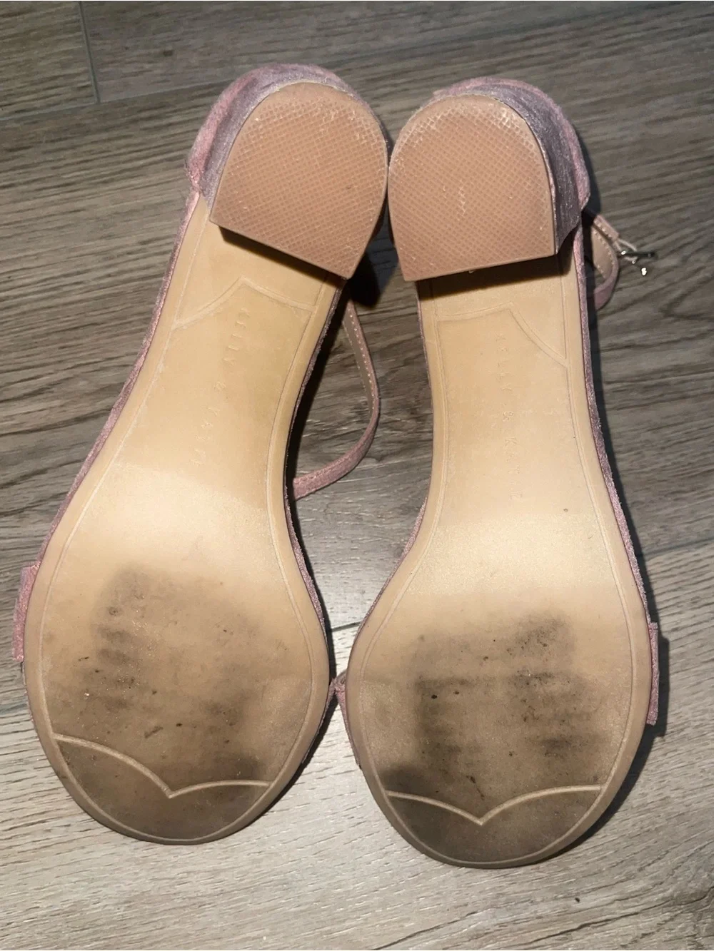 Kelly & Katie Dusty Rose Ankle Strap Block Heels